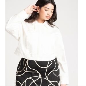 ELOQUII cropped carpenter jacket sz 14